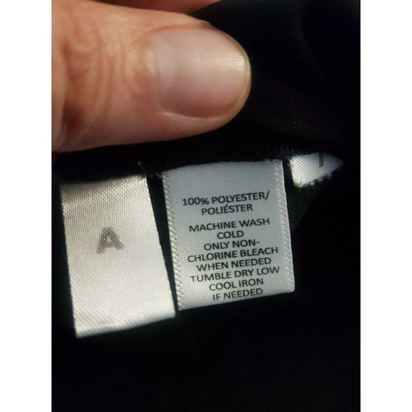 Loft Womens Blouse Size XS Black Split Neck Tied Short Sleeve Pleated Pullover - Picture 10 of 12